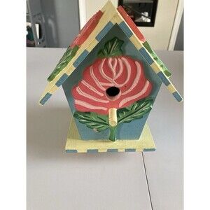 Decorative Wooden Birdhouse For Indoors Colorful Unbranded Floral Good Condition